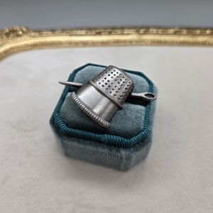 Vintage JJ Needle And thimble Brooch